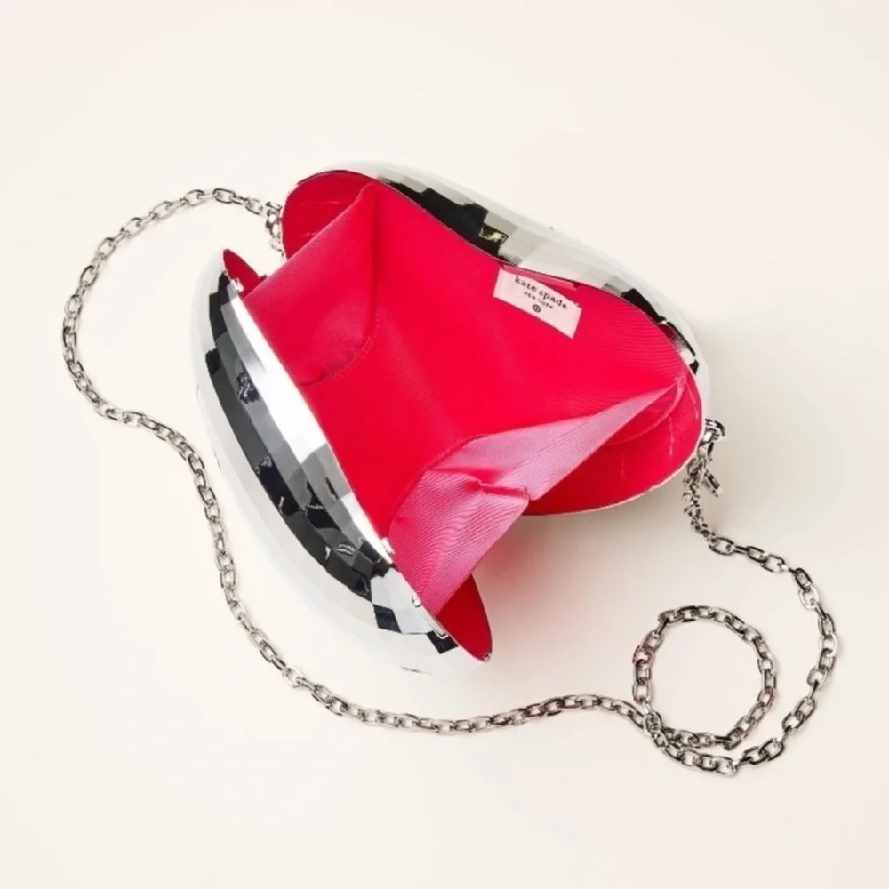 Kate Spade X Target Silver Reflective Disco Heart Crossbody Bag